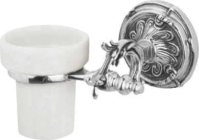 Art&Max Barocco Стакан для зубных щеток подвесной, керамический, цвет: хром AM-1787-Cr