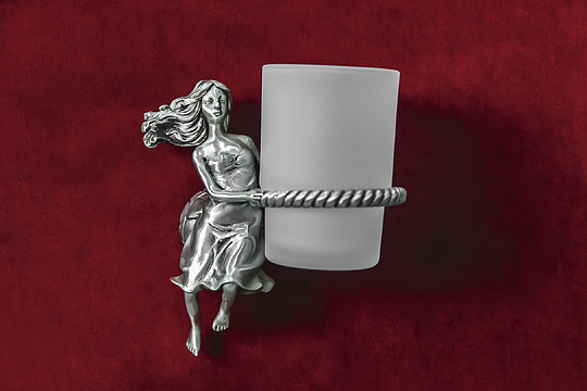 Art&Max Athena Стакан подвесной, цвет: серебро AM-0614-T