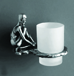 Art&Max Juno Стакан подвесной, стеклянный матовый, цвет: хром AM-B-0714-T