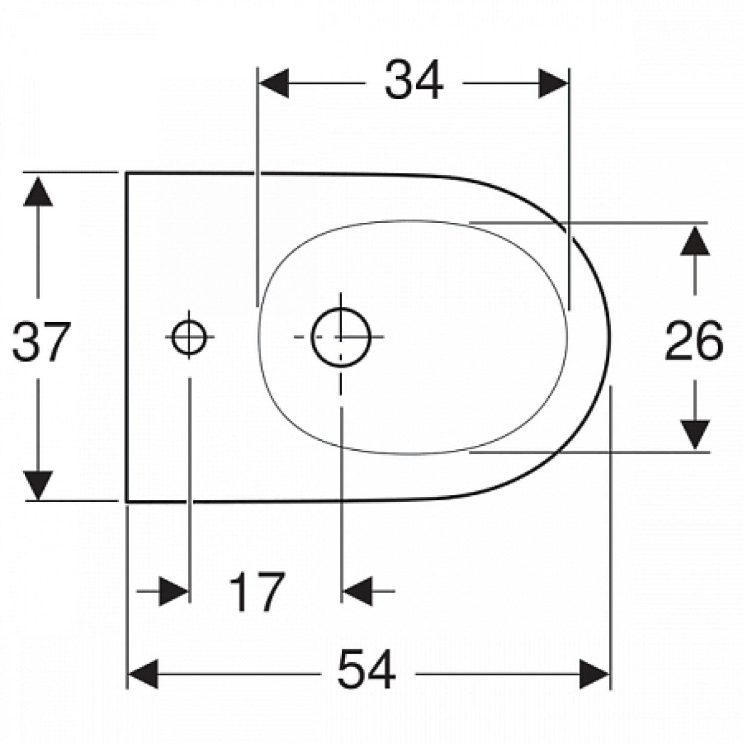 Geberit One Биде подвесное, цвет: белый 500.690.01.1