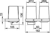 Keuco Edition 11 Держатель дойной для стакана и дозатора цвет: хром черный шлифованный 11153 139000