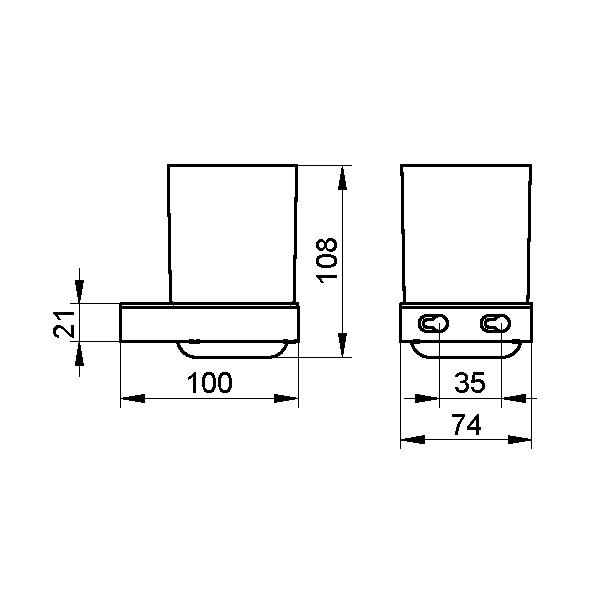 Keuco Smart.2 Держатель для стакана, цвет: хром 14750 019000