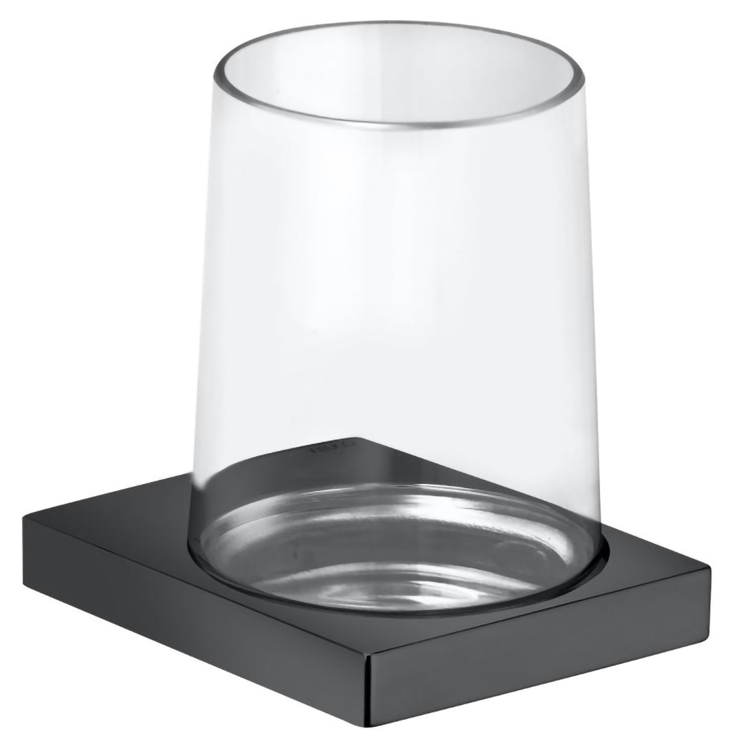 Keuco Edition 11 Держатель стакана, подвесной, в комп. со стаканом цвет: хром черный брашированный 11150 139000
