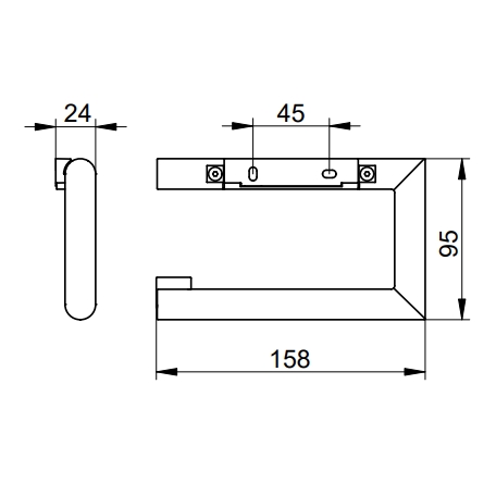Keuco Сollection Reva Держатель для туалетной бумаги, цвет: черный матовый 12862 370000