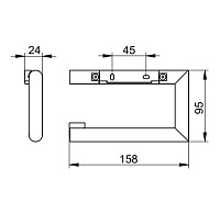Keuco Сollection Reva Держатель для туалетной бумаги, цвет: черный матовый 12862 370000