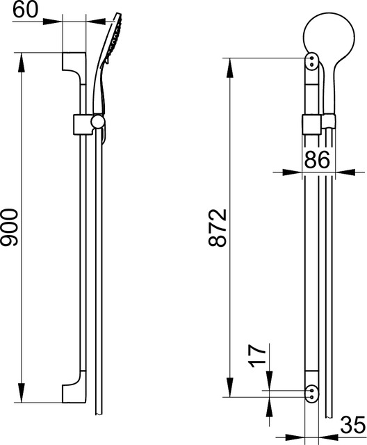Keuco Edition 400 Душевой гарнитур, цвет: хром 51587 010000