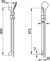 Keuco Edition 400 Душевой гарнитур, цвет: хром 51587 010000