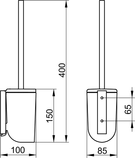 Keuco Elegance New Колба для ёршика, подвесная, цвет: белый 11664 000100