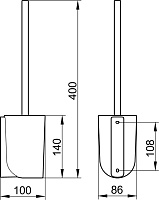 Keuco Elegance New Колба для ёршика, подвесная, цвет: белый 11669 009000