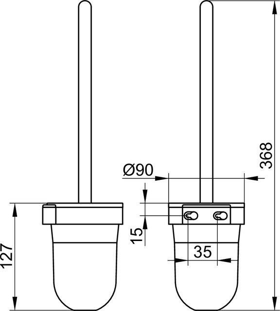 Keuco Smart.2 Ершик для унитаза, подвесной, цвет: хром 23640 10100