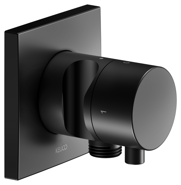 Keuco Ixmo Запорный вентиль с переключателем на 2 потреб. DN15, внешняя часть, цвет: черный матовый 59557 371202