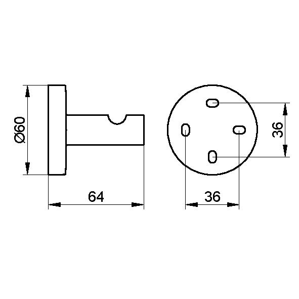 Keuco Edition 90 Крючок одинарный для полотенца, цвет: хром 19014 010000