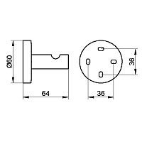 Keuco Edition 90 Крючок одинарный для полотенца, цвет: хром 19014 010000