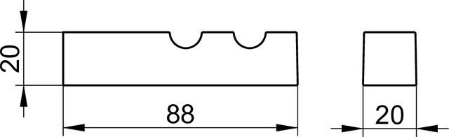 Keuco Edition 90 Square Крючок двойной для полотенца, цвет: хром 19115 010000