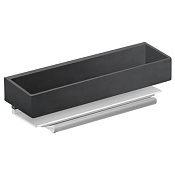 Keuco Edition 11 Корзинка для душа со стеклоочистителем, подвесная, цвет: хром черный брашированный 11159 130000