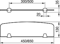 Keuco City.2 Полка стеклянная 65x13x3,5h см, цвет: прозрачный 27100 09400