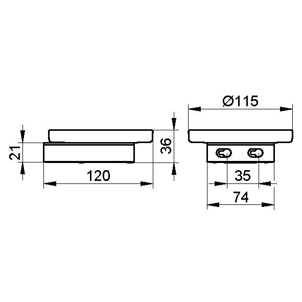 Keuco Smart.2 Мыльница со стеклянной чашей, подвесная, цвет: хром 14755 019000