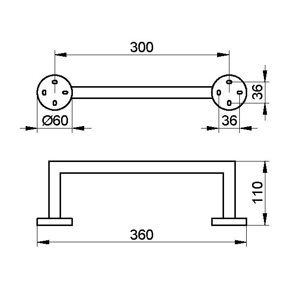 Keuco Edition 90 Полотенцедержатель, цвет: хром 19021 010000