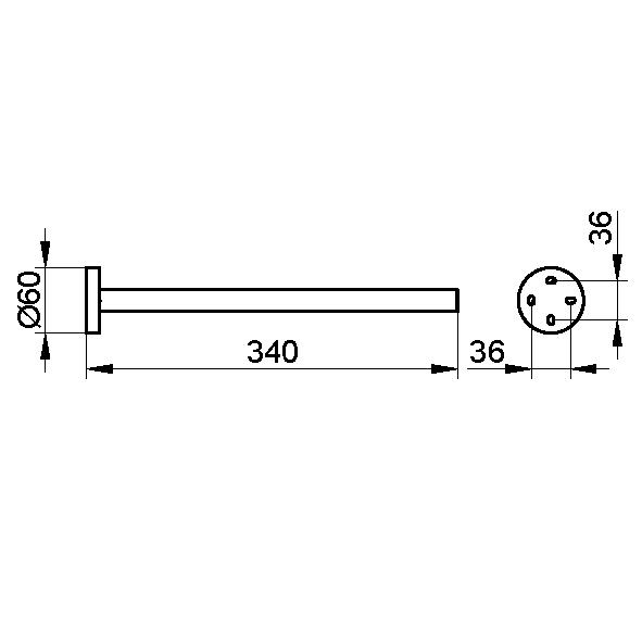 Keuco Edition 90 Полотенцедержатель, цвет: хром 19022 010000