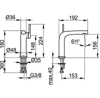 Keuco Edition 400 Смеситель для раковины рычажный, без донного клапана, цвет: хром 51502 010100