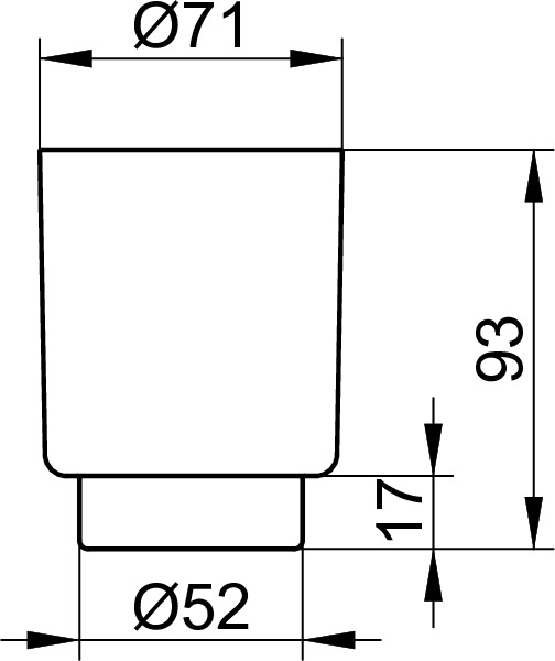 Keuco City.2 Стакан акриловый для зубных щеток, цвет: прозрачный 85000 0100