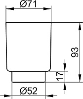 Keuco City.2 Стакан акриловый для зубных щеток, цвет: прозрачный 85000 0100