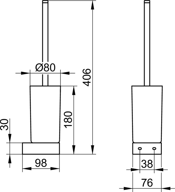 Keuco Edition 300 Колба стеклянная для ершика, цвет: белый 30064 009000