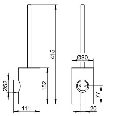 Keuco Сollection Reva Ершик для туалета, цвет: хром 12864 019000