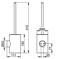 Keuco Сollection Reva Ершик для туалета, цвет: черный матовый 12864 379000