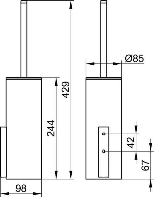 Keuco Edition 400 Ершик для унитаза, цвет: никель 11564 059000