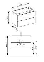 Keuco Plan Тумба под раковину 80x49x60,5h см, цвет: кашемир 32963 180000