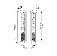Keuco Edition 11 Шкаф-пенал 35x37x170h см, цвет: черный 31331 330002