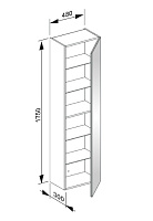 Keuco Plan Шкаф-пенал 30x48x175h см, цвет: инокс матовый 32930 290002