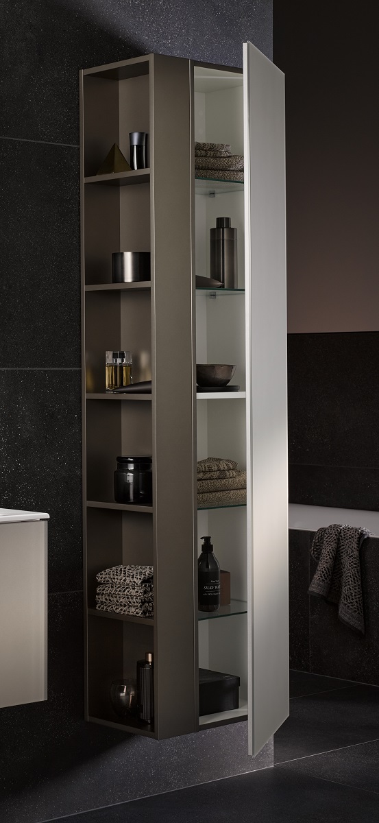 Keuco Plan Шкаф-пенал 48x30x175h см, цвет: инокс матовый 32931 290002