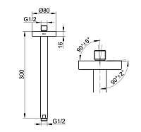 Keuco Universal Настенный душевой кронштейн, цвет: хром 51689 010300