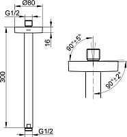Keuco Universal Настенный душевой кронштейн, цвет: черный матовый 51689 370300