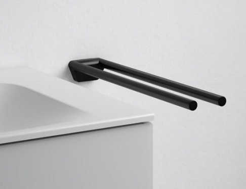 Keuco Сollection Reva Полотенцедержатель 3,4x45x8h см, цвет: черный матовый 12818 370000