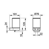 Keuco Plan Дозатор для жидкого мыла, цвет: нержавеющая сталь 14951 070000