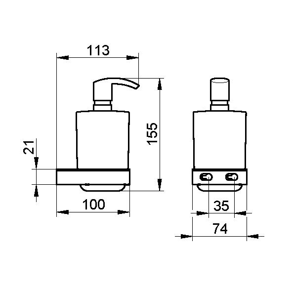 Keuco Smart.2 Дозатор для жидкого мыла, цвет: хром 14752 010100