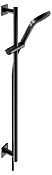 Keuco Ixmo Душевой гарнитур: штанга 85,5см, шланг 160см, душ. лейка 3 вид струи, цвет:черный матовый 59587 370802