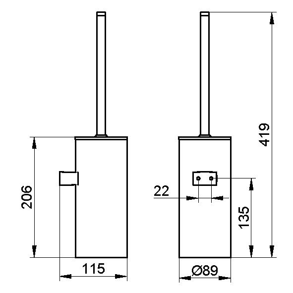 Keuco Plan Ершик для туалета, цвет: нержавеющая сталь 14964 070100