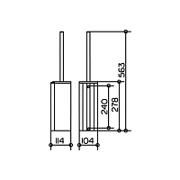 Keuco Plan Care Ершик для туалета, цвет: хром 34964 010100