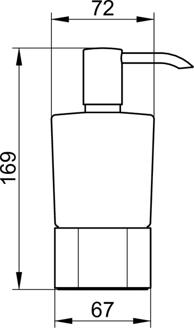 Keuco Elegance New Колба для дозатора, цвет: серый 11654 009001