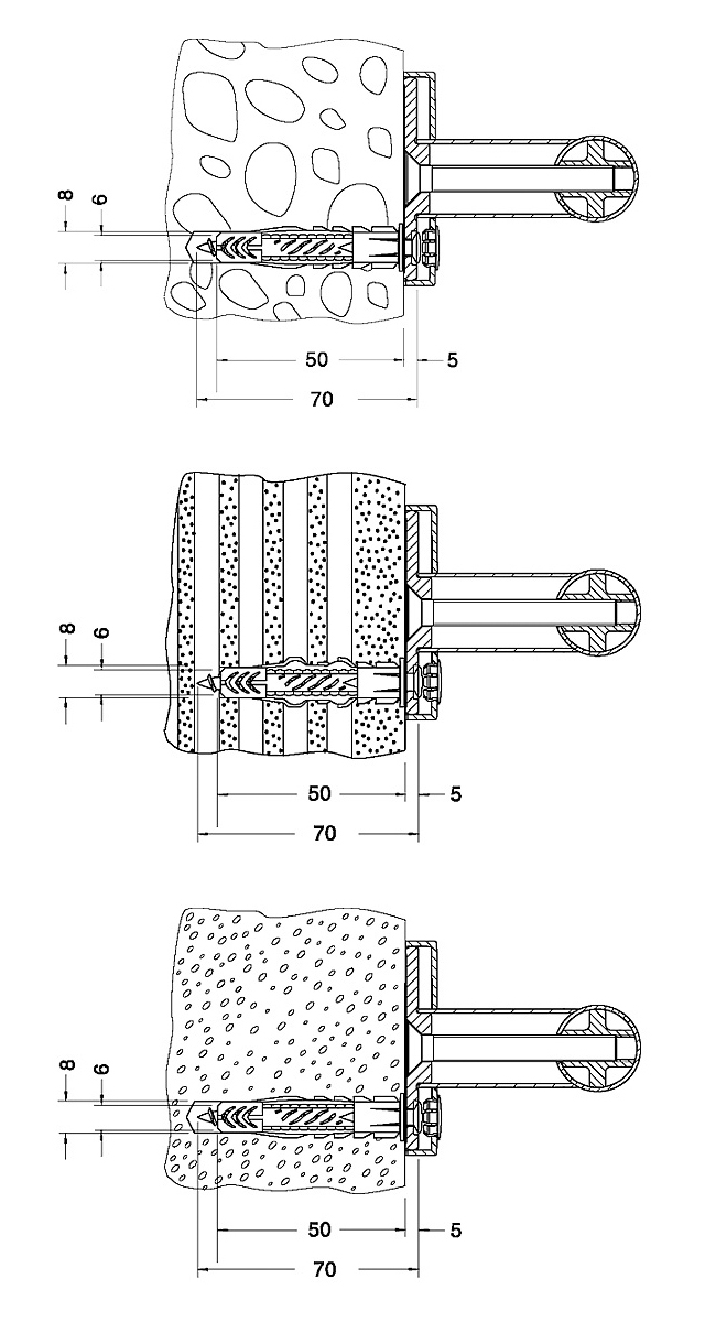 Keuco Plan Care Крепёжный комплект для поручня 34990 000100
