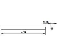 Keuco Сollection Reva Полотенцедержатель 2,5x45x2,5h см, цвет: хром 12820 010000