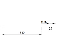 Keuco Сollection Reva Полотенцедержатель 2,5x34x2,5h см, цвет: хром 12822 010000
