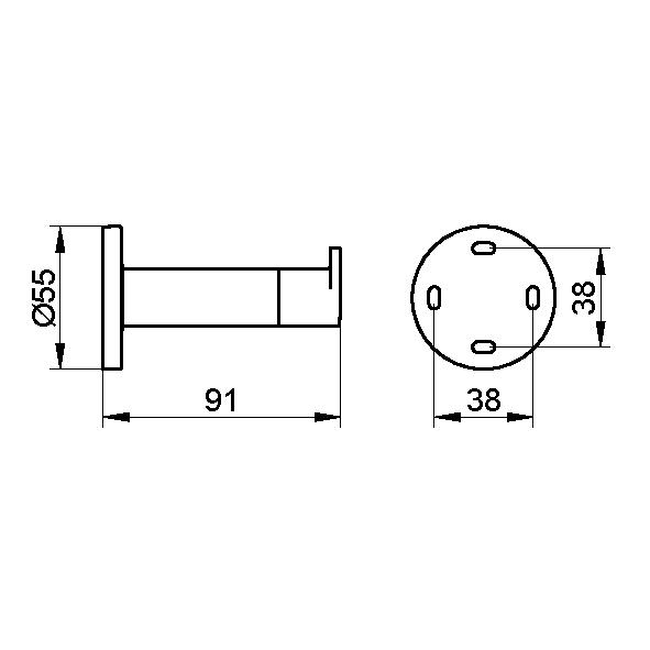 Keuco Plan Крючок одинарный для полотенца, цвет: нержавеющая сталь 14911 070000