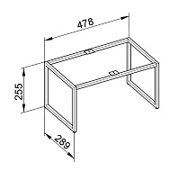 Keuco Plan Ножки для мебели 48x29x25,5h см 32998 110006