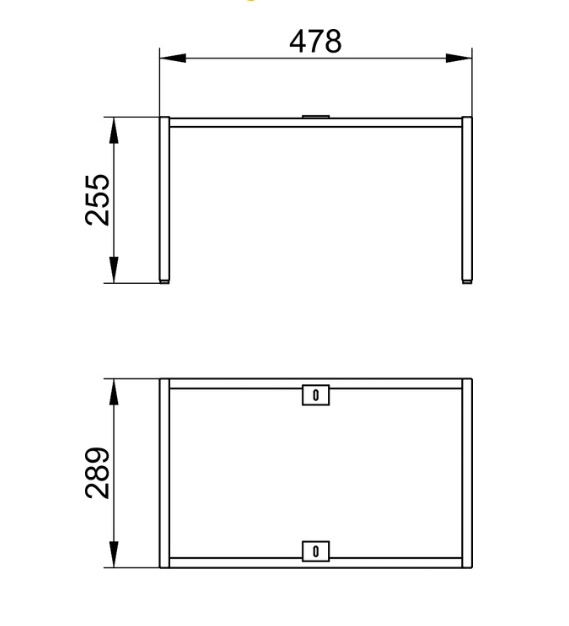 Keuco Plan Ножки для мебели 46x36x25,5h см 32998 110007