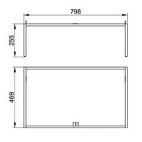 Keuco Plan Ножки для мебели 80x47x25,5h см 32998 140003